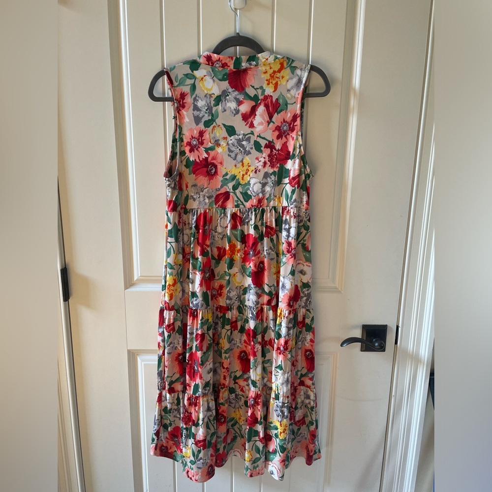 Beeson River midi floral tiered dress